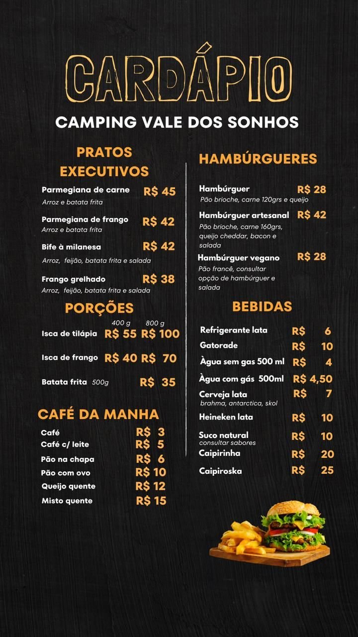 Cardápio EcoPark Vale dos Sonhos